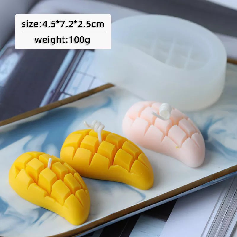 3D Mango Fruit Shaped Silicone Candle Mould Wax Mold - UG LAND INDIA