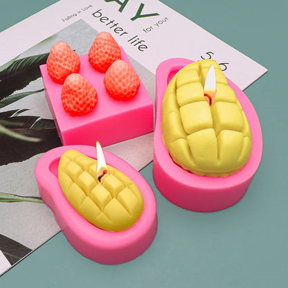 3D Mango Fruit Shaped Silicone Candle Mould Wax Mold - UG LAND INDIA