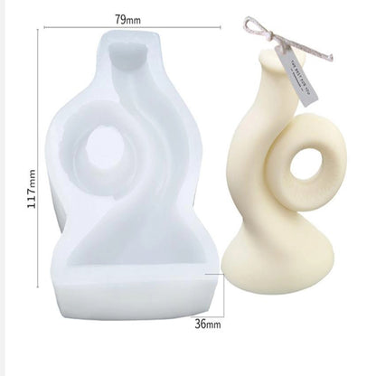 3D Vase Candle Mold Bottle Shape Silicone Mold for Candles Resin Mold Chocolate Silicone Mold Chocolate Mold DIY Aromatherapy Decoration Mold - UG LAND INDIA