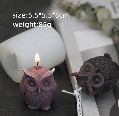 3D Owl Silicone Candle Mold DIY Fun Craft Mould for Home Decorating - UG LAND INDIA