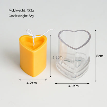 3D Pillar Concave Top Love Candle Molds Plastic Mold DIY Handmade Candle Mold - UG LAND INDIA