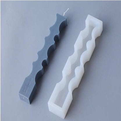 3D A Strips Candle Mould Perfume Pillar Candle Making Mold DIY Craft Type A ZigZag - UG LAND INDIA