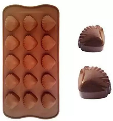 3D 15 Cavity Sea Shell Chocolate Mould Silicone Ice Mould Chocolate Decorating Mould - UG LAND INDIA