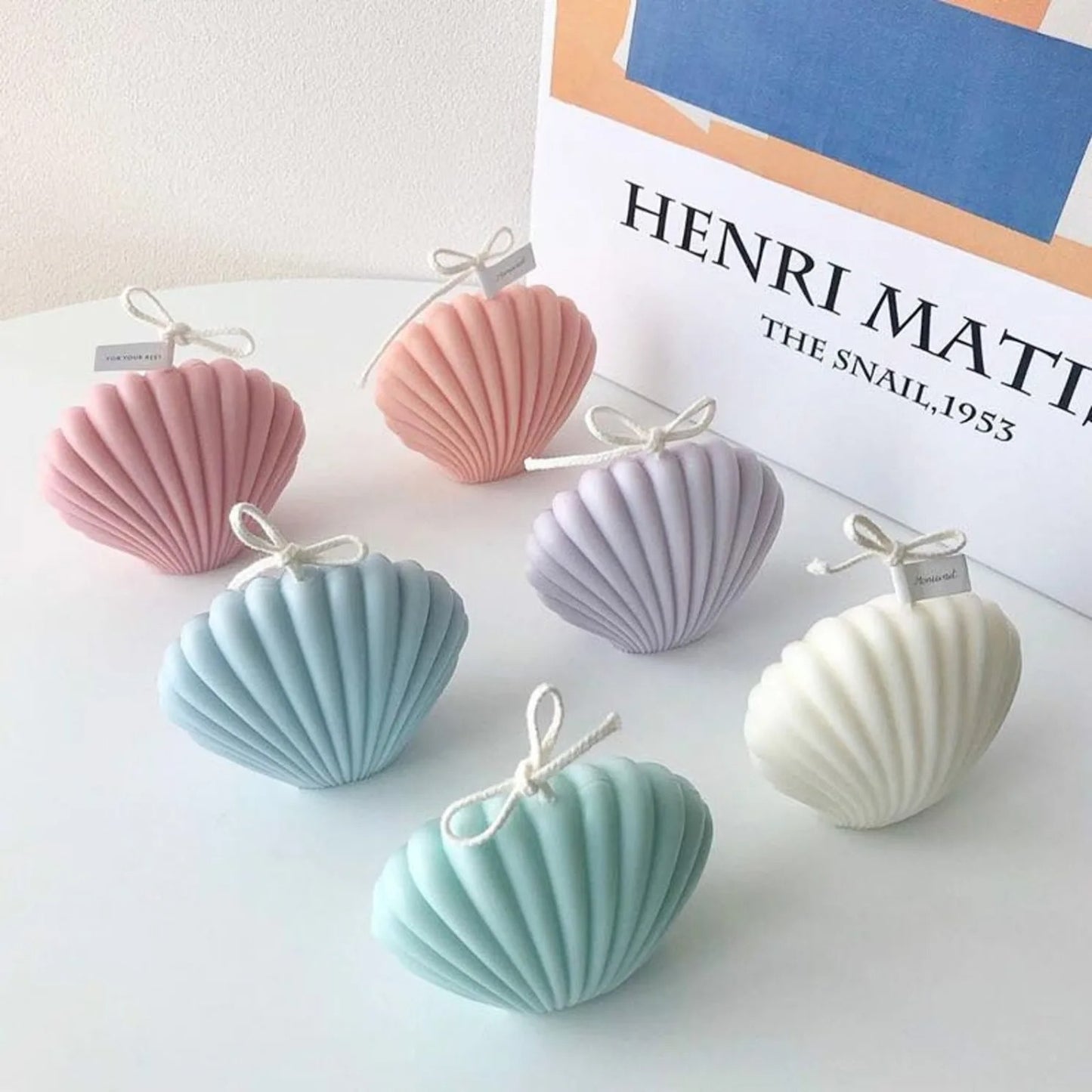 3D Seashell Silicone Candle Mold Scollop Candle Mold Shell Candle Mould Wax Silicone Mold Paraffin Candle Mold Soy Wax Mold - UG LAND INDIA