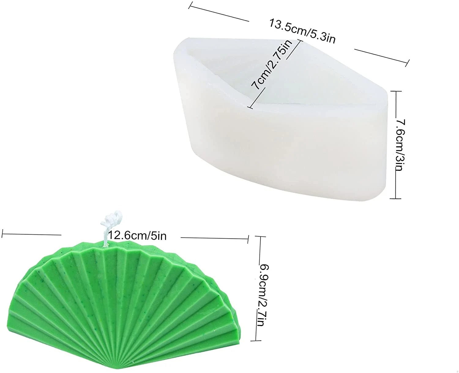 3D Silicone Seashell Resin Epoxy Molds for Candle Soap Making (Shell Mould Big) - UG LAND INDIA