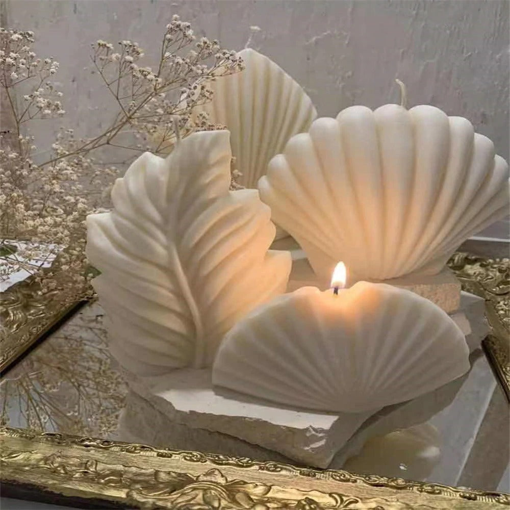 3D Silicone Seashell Resin Epoxy Molds for Candle Soap Making (Shell Mould Big) - UG LAND INDIA