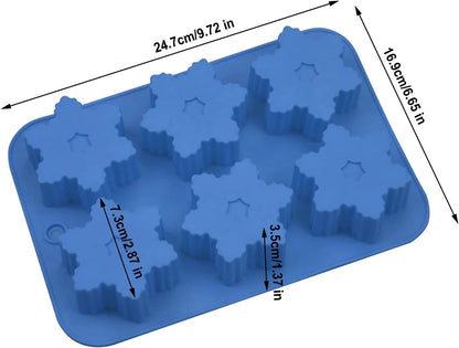3D 6 Cavity Snowflake Silicone Candle Mold,Homemade Craft Making Mould - UG LAND INDIA