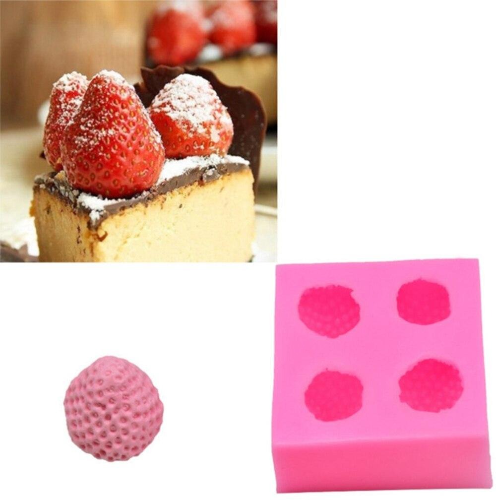 3D Strawberry Shape Aromatherapy Candle Molds Simulation Food Silicone Mold - UG LAND INDIA