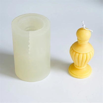 3D Vase Shape Candle Silicone Mold Resin Aromatherapy Mould - UG LAND INDIA