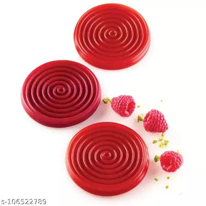 3D 6 Cavity Spiral Shape Silicone Mold Cake Decorating Tool Bakeware French Dessert Mousse - UG LAND INDIA