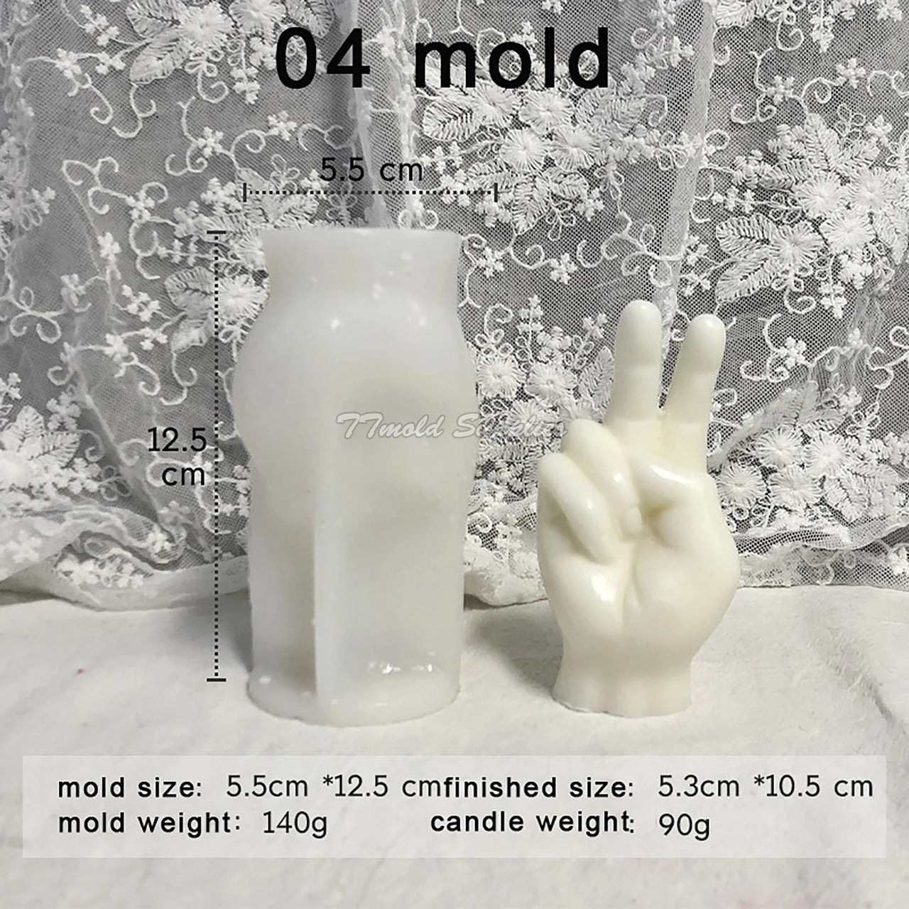 3D Hand Gesture Statue Candle Mold Silicone Soap Mold DIY Craft Art Mould - UG LAND INDIA