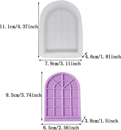 Window Candle Mold Silicone Mold European Style Arched Geometric Window Shape Silicone Mold - UG LAND INDIA